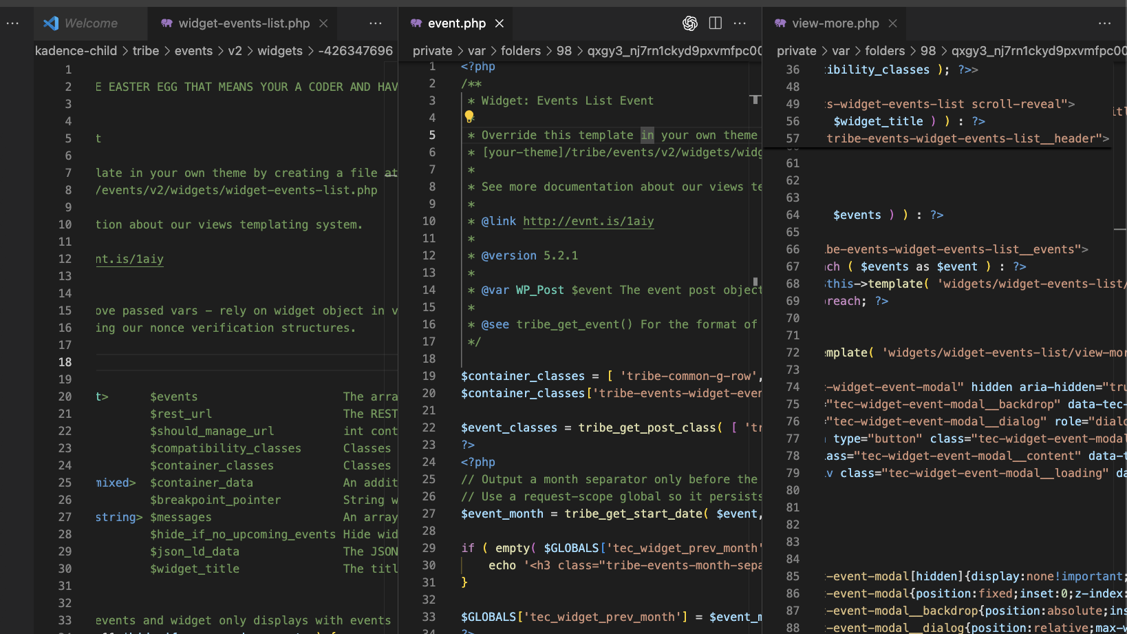 Backend Programmiercode in PHP 